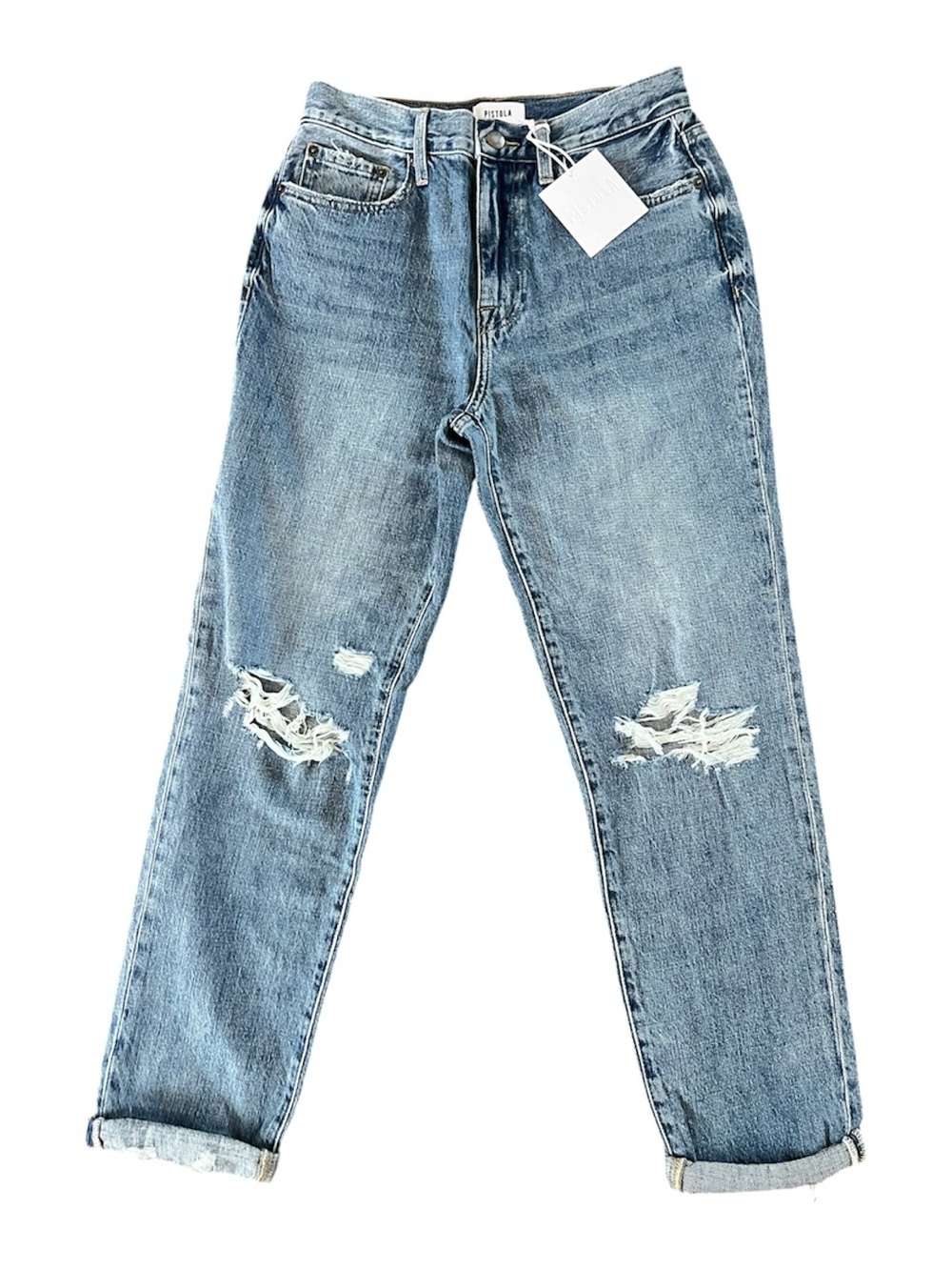 PISTOLA Presley Highrise  Relaxed Roller Jeans Sz 27 NWT